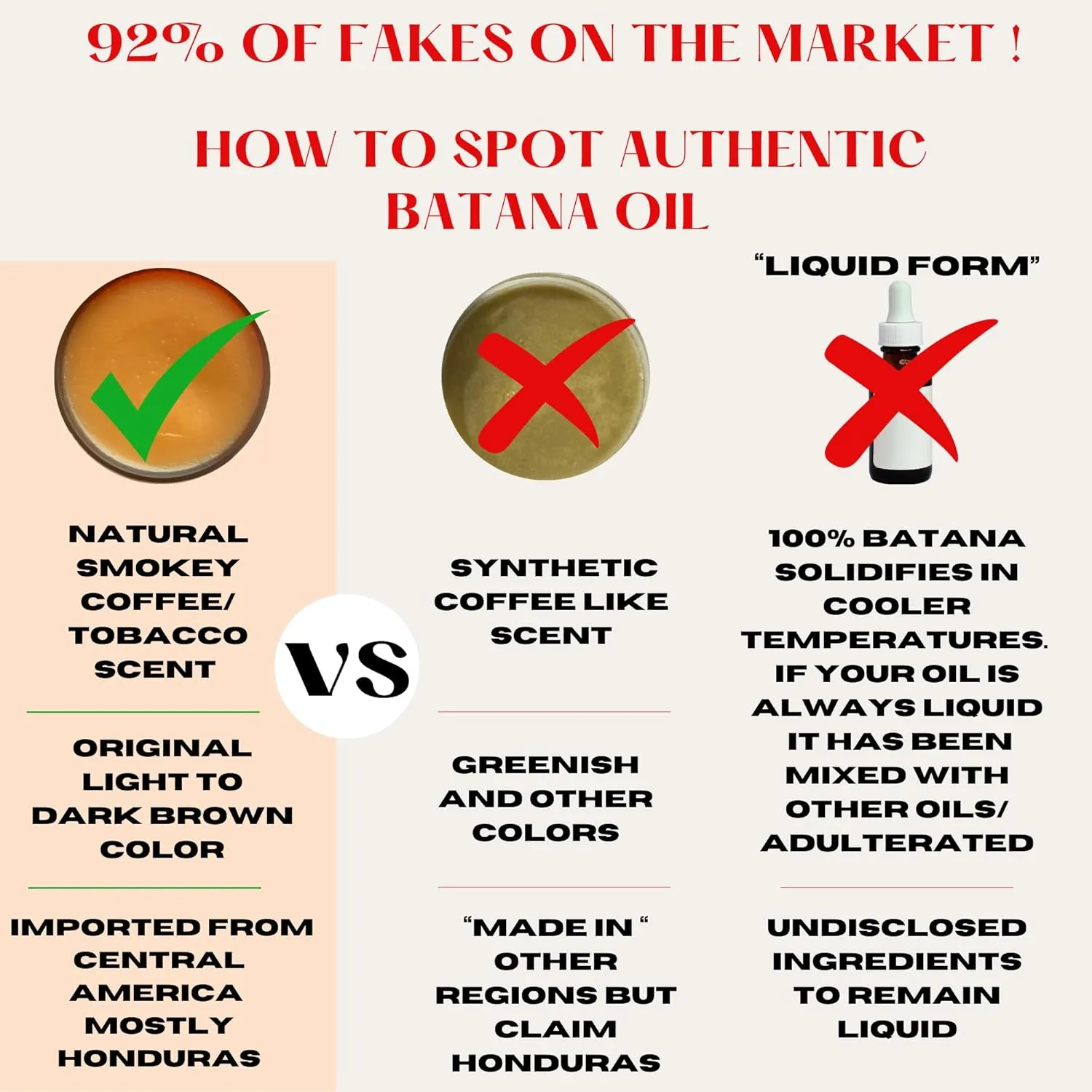 Raw Batana Oil for Hair Growth | Organically Sourced From Honduras | 100% Pure & Natural | Dr Sebi | 4 oz | Prevents Hair Loss, Eliminates Split Ends & Increases Shine | All Hair Types