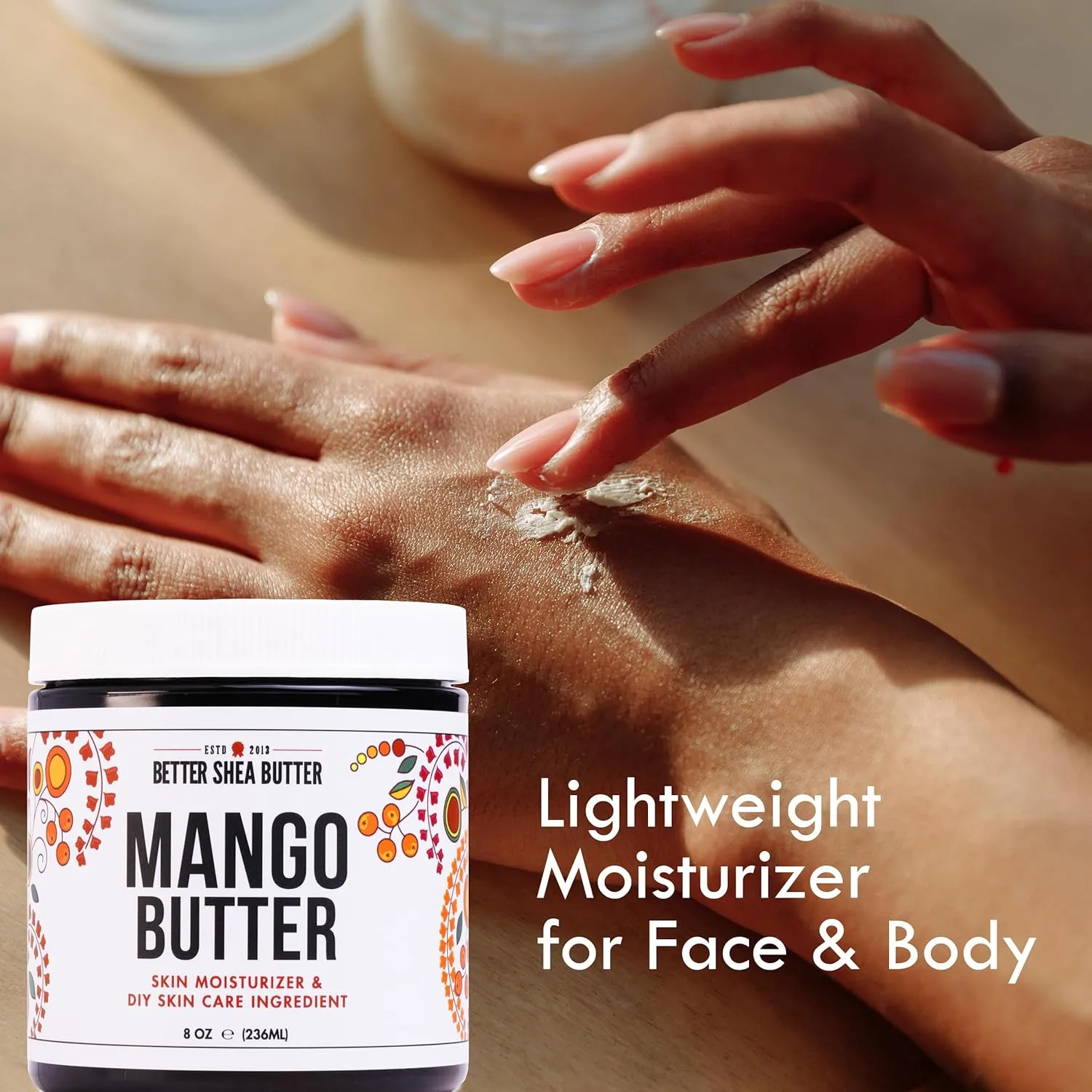 Raw Mango Butter - 100% Pure Mango Seed Butter - Natural Moisturizer for Skin and Hair - Use with Shea in DIY Body Butter, Lip Gloss, Lotion Bar and Soap Making, 8 oz Jar