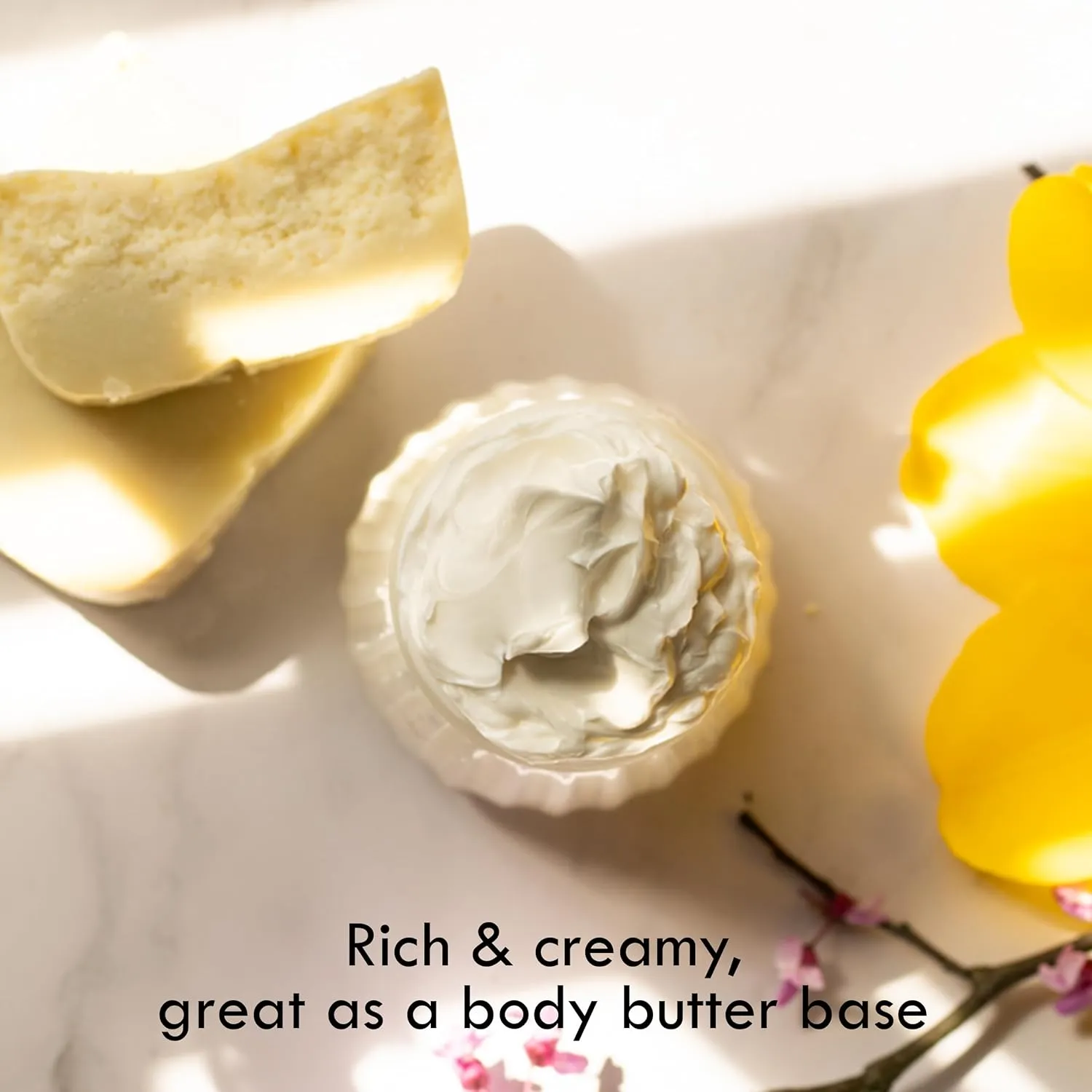 Raw Shea Butter - 100% Pure African Unrefined Shea Butter for Hair | Skin Moisturizer for Face and Body | Use for Soap Base, DIY Whipped Lotion, Lip Balm - 8 oz Block