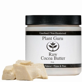 Raw Cocoa Butter 8 oz Pure 100% Unrefined FOOD GRADE Cacao (PACKAGED IN HDPE JAR TO ENSURE FRESHNESS)