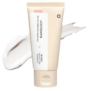 RAWQUEST- Barrier Recovery Cream | 100 Hours of Deep Hydration, Skin Barrier Repair & Soothing | Korean Moisturizer for Dry Skin & Sensitive Skin | Hypoallergenic Korean Skincare (2.7 Fl Oz, 80ml)