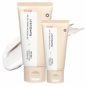 RAWQUEST- Barrier Recovery Cream - 2 Pack (25ml 80ml) | 100 Hours of Deep Hydration, Skin Barrier Repair & Soothing | Korean Moisturizer for Dry Skin & Sensitive Skin | Hypoallergenic Korean Skincare