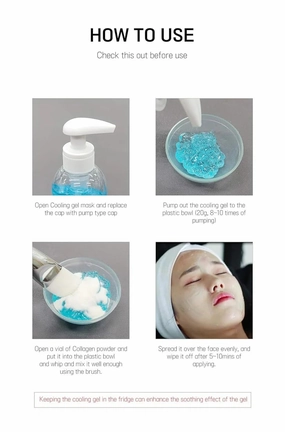 Real Collagen Cooling Gel Mask Volume : 200ml, Korean Sheet Mask Pack, K-beauty