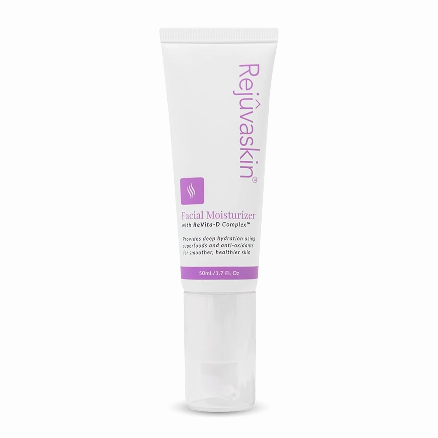Rejuvaskin Facial Moisturizer With Revita-D Complex, Daily Face Moisturizer for Dry Skin, Reduces Wrinkles, Non-Greasy Hydrating Cream for Men & Women, Paraben-Free, 1.7 oz