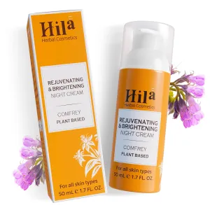 Rejuvenating, Brightening & Nourishing Night Cream for Face - Vitamin E Cream for All Skin Types, Restorative Night Moisturizer, Brightening Cream for Face - Comfrey, 50ml
