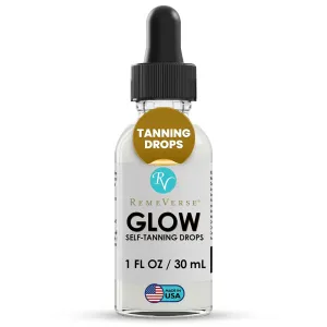 RemeVerse Glow Self-Tanning Drops - Sunless Tanner for a Sun-Kissed Glow - Achieve Natural-Looking Even Skin Tone, Control Results with Moisturizer for Face & Body - Ideal for All Skin Types - 1 oz