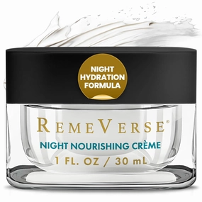 RemeVerse Night Nourishing Crème - Skin-Renewing Face Moisturizer for Women & Men, Hydrating Formula with Hyaluronic Acid, Peptides, Collagen & Glycerin for All Skin Types - Nourishing Facial Cream
