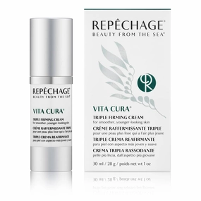 Repechage Vita Cura Triple Firming Cream. Anti Aging Face   Neck Moisturizer Cream. Clinically Proven to Help Improve the Appearance of Skin Firmness, Lines & Wrinkles 1fl oz/30ml