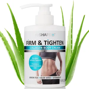 Reshape  Collagen Cream Skin Care Face Lotion & Body Lotion For Dry Skin | Skin Tightening Cream Collagen Firming Lotion Body Moisturizer Lifts, Firms, & Tightens For Younger Looking Skin, 15 Fl Oz