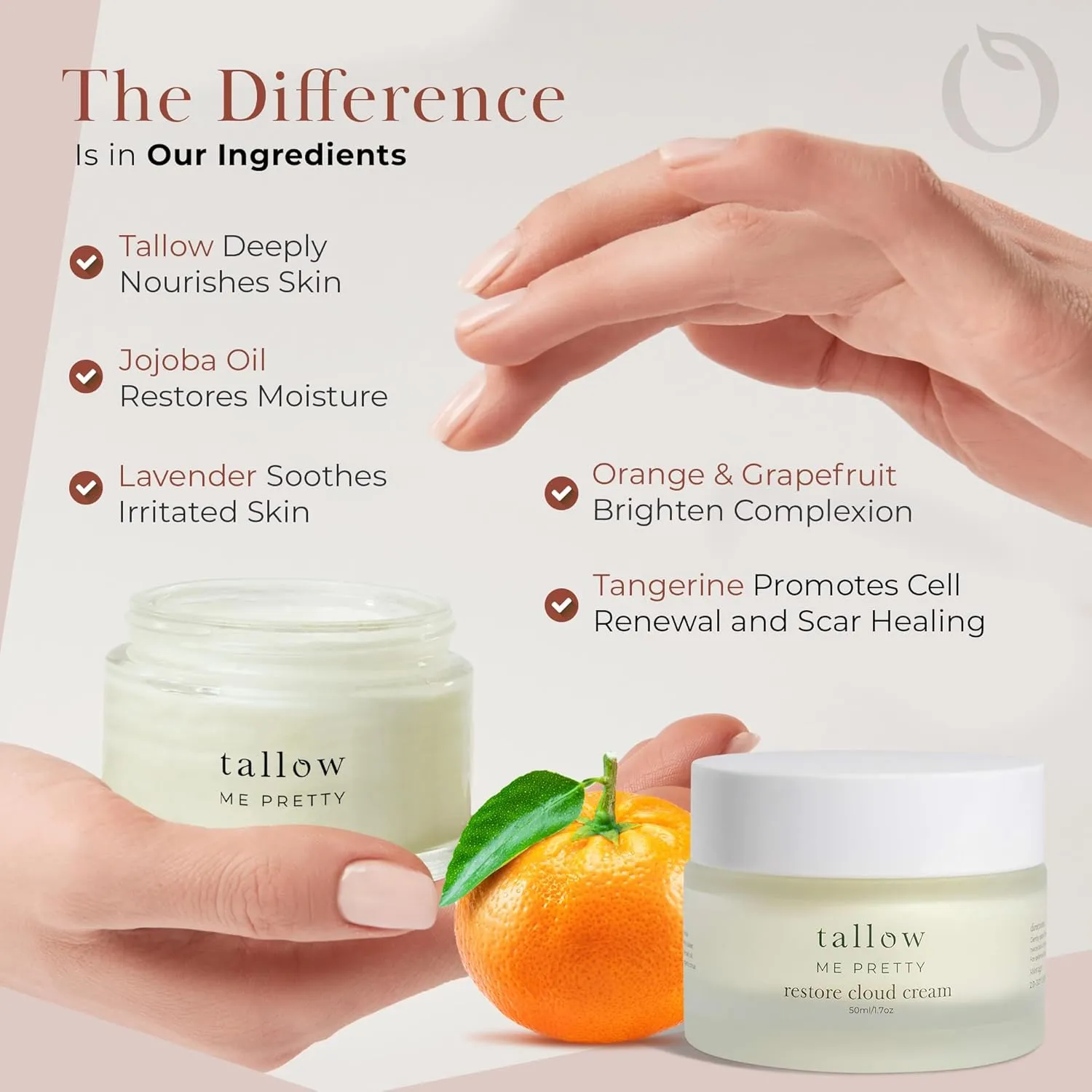 Restore Cloud Cream, Indulgently Soothing Skin Barrier Repair Moisturizer for Women, Formulated with Rich Tallow & Restorative Botanicals for a Radiant Complexion, Non-Toxic, 1.7 Oz.