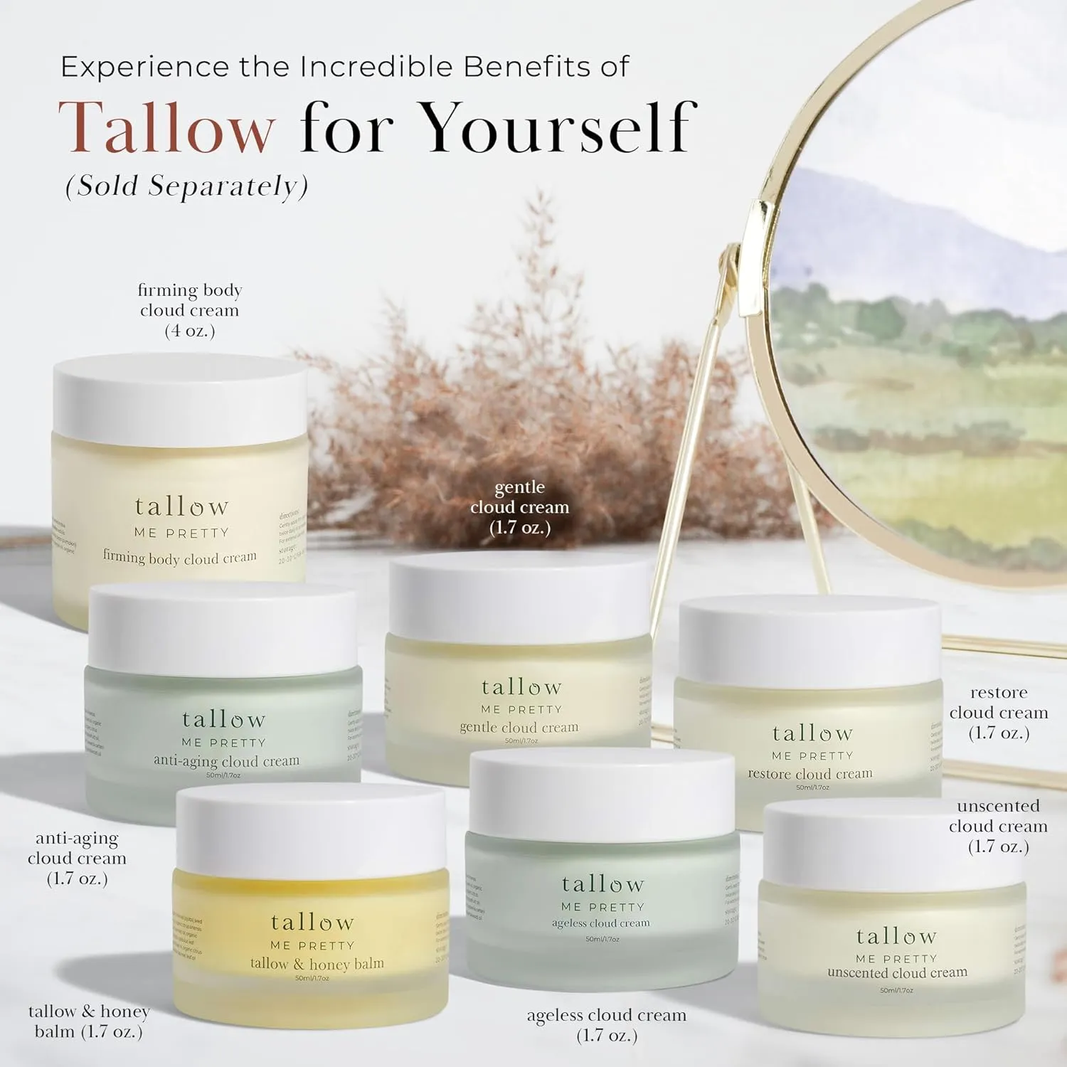 Restore Cloud Cream, Indulgently Soothing Skin Barrier Repair Moisturizer for Women, Formulated with Rich Tallow & Restorative Botanicals for a Radiant Complexion, Non-Toxic, 1.7 Oz.