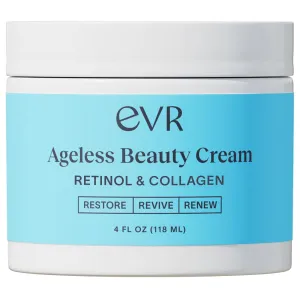 Retinol Cream for Face (4oz) Best Facial Moisturizer for Aging Skin with Collagen and Hyaluronic Acid - Anti-Aging Face Cream for Women and Men - Day and Night - All Skin Types