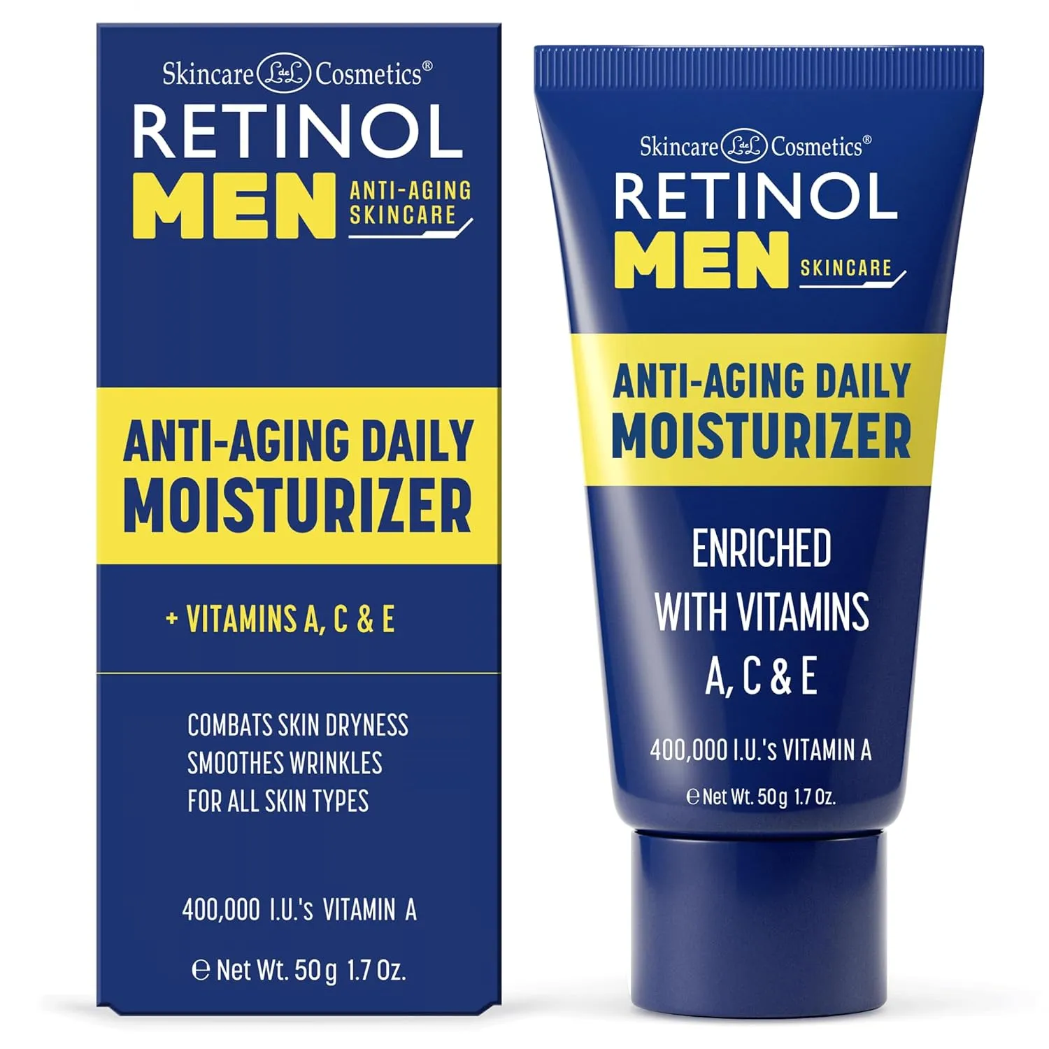 Retinol Men’s Daily Moisturizer – The Original Retinol Moisturizing Cream Made For A Man’s Skin – Anti-Aging Benefits of Exfoliating Vitamin A & Deep Hydration For Healthier, Younger Looking Skin