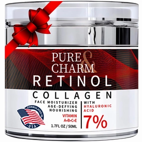 Retinol Cream for Face, Neck & Décolleté – Anti-Aging Moisturizer with Hyaluronic Acid & Collagen | Firming, Hydrating Day & Night Cream for Women and Men – Suitable for All Skin Types.