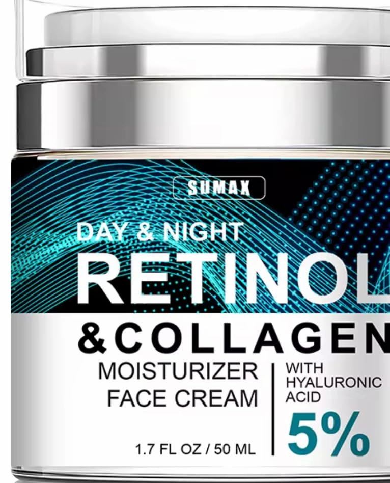 Retinol Cream for Face SUMAX – Anti-Aging Moisturizer with Collagen for Deep Wrinkles, Ideal for Women & Men - Day & Night Anti-Aging Skin Care with Hyaluronic Acid 5% 1.85 Fl Oz