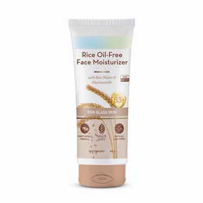 Rice Oil-Free Face Moisturizer for Oily Skin | With Rice Water & Niacinamide for Glass Skin | 24-Hour Hydration | Brightens Skin Tone | 80g