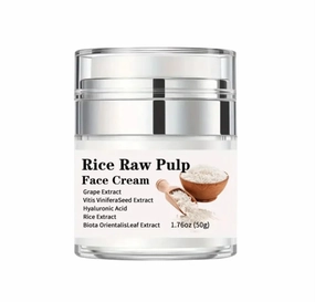 Rice Raw Pulp Face Cream with Hyaluronic Acid, Grape Extract, Rice Extract, 1.76 oz