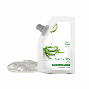RJ Aloe Vera Gel: With Organic Glycerine | Moisturizer for Women and Men | Aloe Vera Gel for Face and Hair | 100% Certified Organic | Sulphate & Paraben-free 100gm