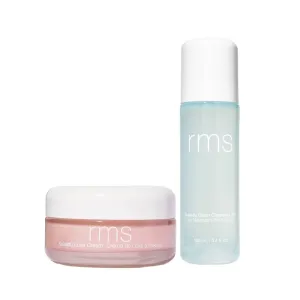 RMS Beauty Kakadu Luxe Cream - Natural Vitamin C Hydrating Face Moisturizer and Kakadu Clean Cleansing Gel - Silicone-Free Gel to Foam Gentle Facial Cleanser