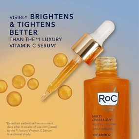 RoC Multi Correxion Revive   Glow 10% Vitamin C Skin Care Set: Vitamin C Serum, Face Moisturizer, Gel Facial Cleanser, Stocking Stuffers for Men & Women