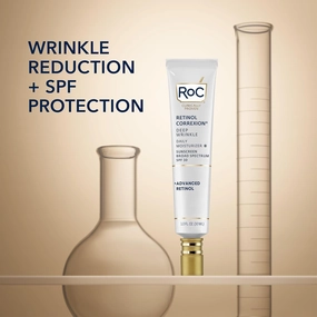 RoC Retinol Correxion Bundle: Under Eye Cream, 0.5 oz   Deep Wrinkle Daily Face Moisturizer with Sunscreen SPF 30, 1oz   Deep Wrinkle Anti-Aging Night Cream, 1oz