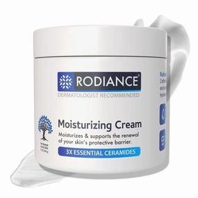 Rodiance Hydrating Moisturizer | Body & Facial Cream for Dry Skin | Enriched with Hyaluronic Acid & Ceramides | Fragrance-Free Formula | Non-Comedogenic | 7 oz