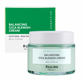ROUME Balancing Cica Blemish Cream 2.70 fl.oz. (80ml) – Soothing Moisturizer with 7-Layer Cica Complex & Acetyl Hexapeptide-8 for Sensitive Skin, Whitening & Anti-Wrinkle