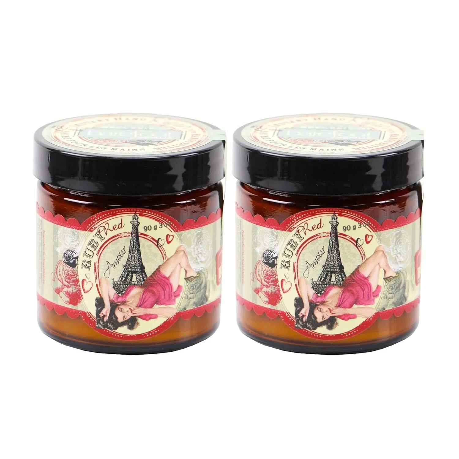 Ruby Red Ultra-Moisturizing Instant Hand Repair Cream Jar 3 Ounces - 2 Pack