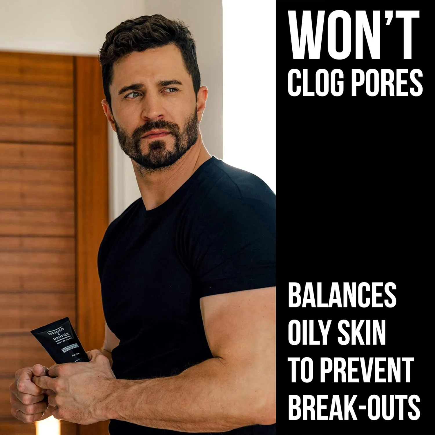 RUGGED & DAPPER - Age Defense Face Moisturizer for Men | 4oz | Hydrating Mens Face Lotion | Unscented   Anti- Aging Formula for Clear Skin | Natural Ingredients | Made in USA