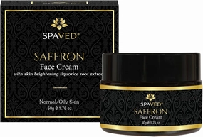 Saffron Face Cream – Anti Aging Moisturizer with Saffron, Licorice Root Extract, & Aloe Vera – Brightening Face Cream for Women & Men – Day & Night Cream – Paraben-Free, Cruelty-Free - 1.7 oz
