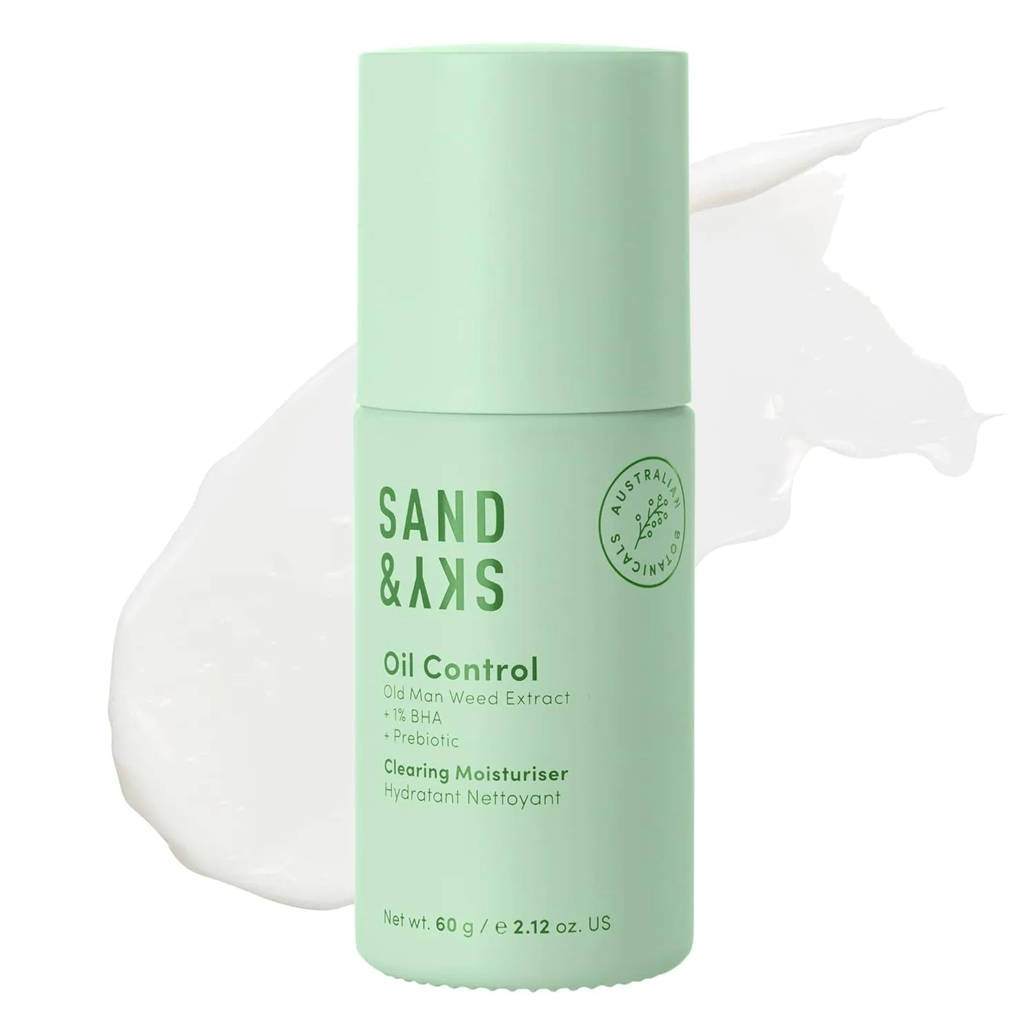 Sand & Sky Oil Control Lightweight Moisturizer with Salicylic Acid & Niacinamide - Oil-Free Face Cream for Blemish-Prone Skin, Balances Oil Production