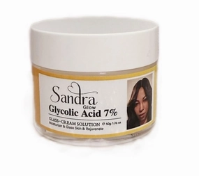 Sandra Glow face cream Glycolic Acid Moisturizer, 7% Vitamin C, Dark Spot Removal Cream, Organic, 50g