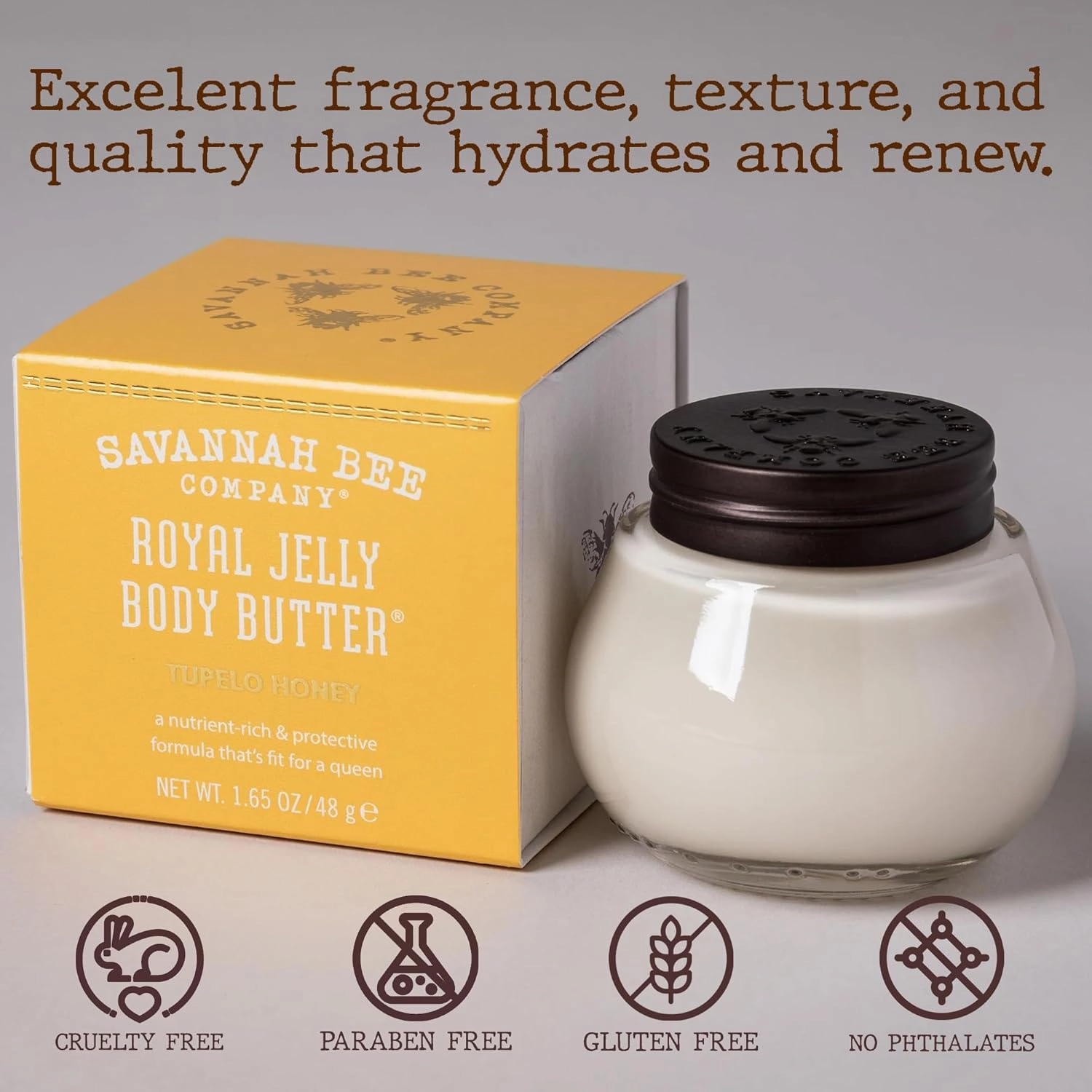 Savannah Bee Company Royal Jelly Body Butter - Deep Hydrating Body Butter for Dry Skin
