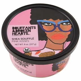 Scented Whipped Shea Butter for Skin | Moisturizing African Raw Shea Butter, Almond Oil and Coconut (Pink Kisses Souffle, 8oz)
