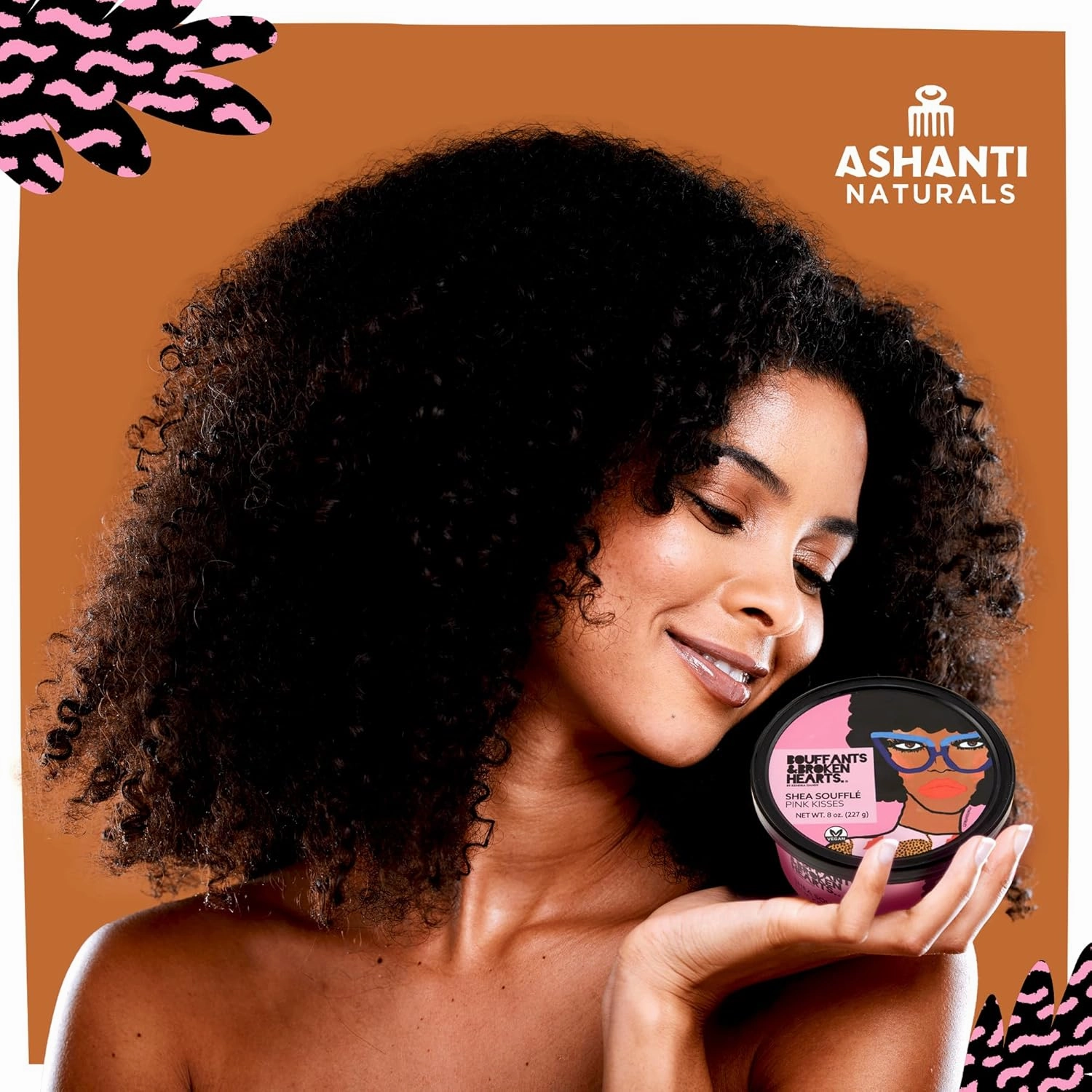 Scented Whipped Shea Butter for Skin | Moisturizing African Raw Shea Butter, Almond Oil and Coconut (Pink Kisses Souffle, 8oz)
