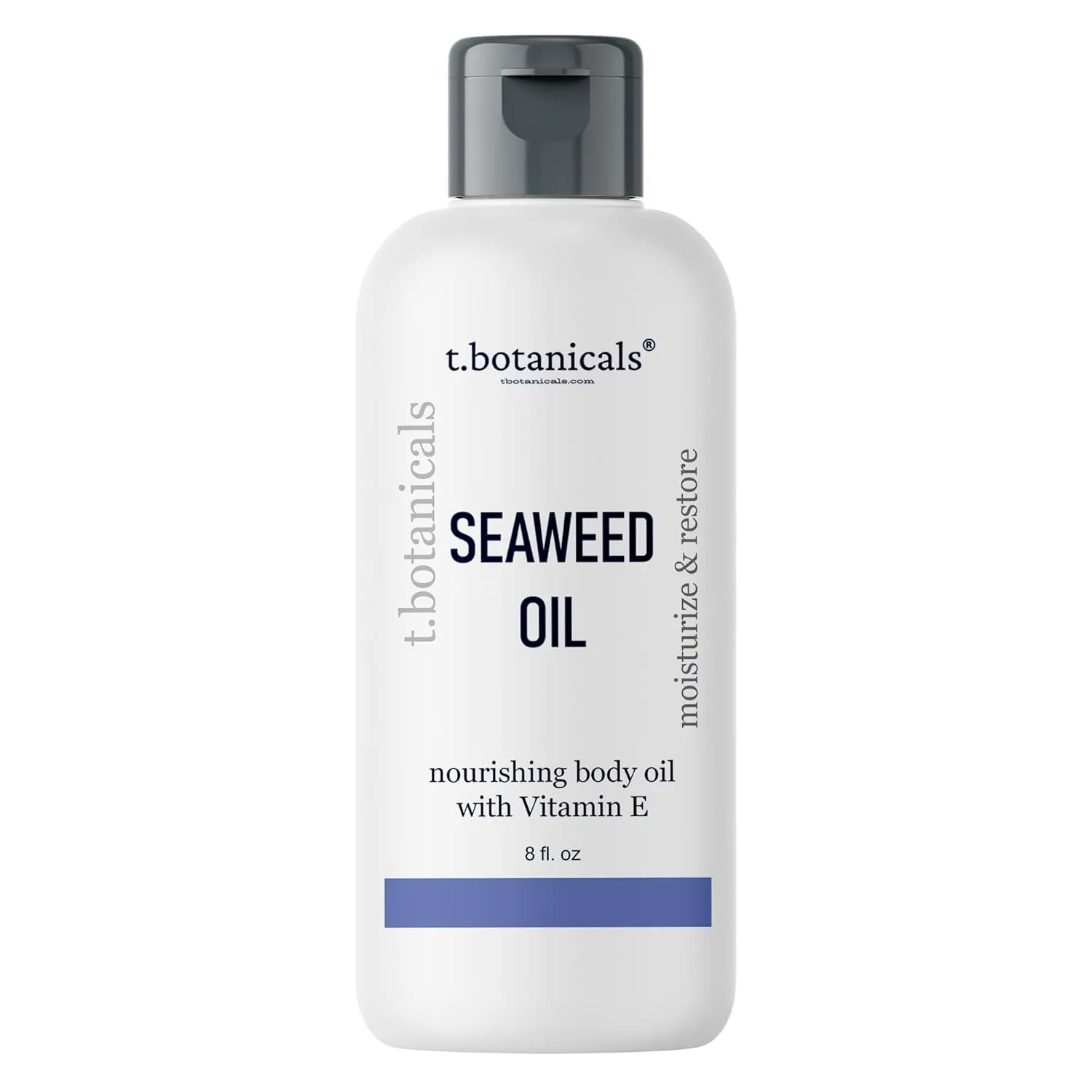Seaweed Body Oil 8 oz. Nourishing Sea Moss Oil Fast Absorbing Firming Anti-Aging Non-Greasy Oil Day and Night Massage Kelp Moisturizer for Dry Dull, Sagging Skin, Face, Hair, Foot, Hands (Lavender)