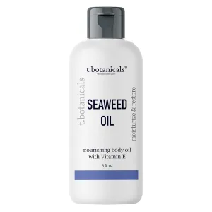 Seaweed Body Oil 8 oz. Nourishing Sea Moss Oil Fast Absorbing Firming Anti-Aging Non-Greasy Oil Day and Night Massage Kelp Moisturizer for Dry Dull, Sagging Skin, Face, Hair, Foot, Hands (Lavender)