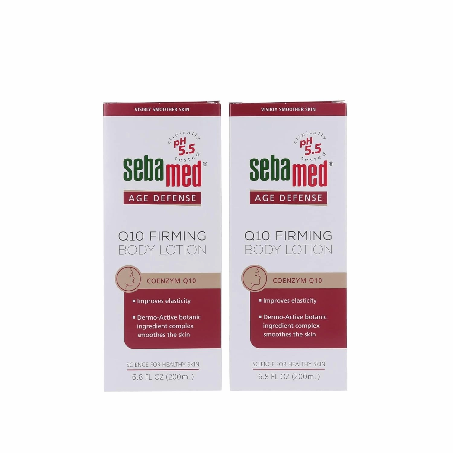 Set of 2 Sebamed Age Defense Q10 Firming Body Lotion Anti-Aging Moisturizer With Shea butter and Argan Oil 6.8 Fluid Ounces (200 Milliliters) Value Pack