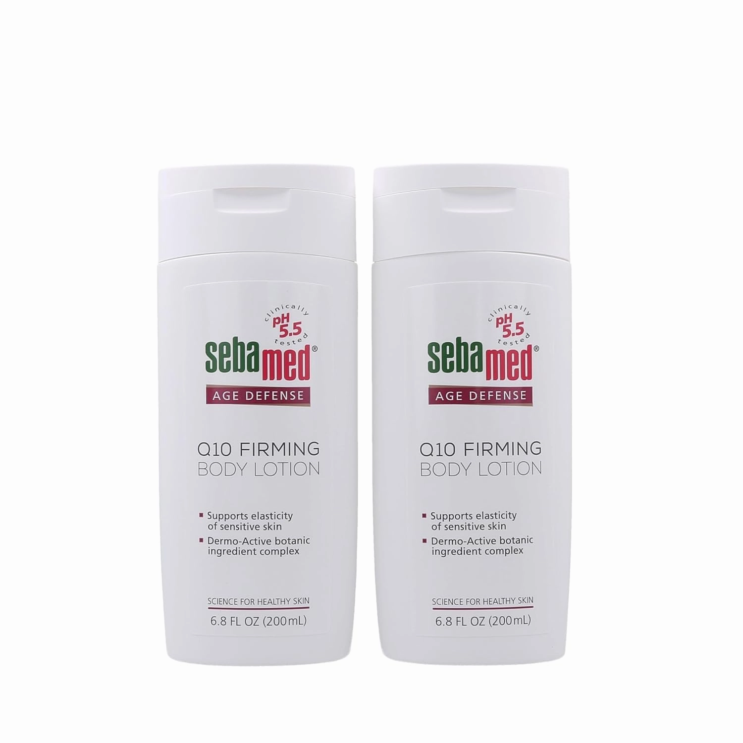 Set of 2 Sebamed Age Defense Q10 Firming Body Lotion Anti-Aging Moisturizer With Shea butter and Argan Oil 6.8 Fluid Ounces (200 Milliliters) Value Pack
