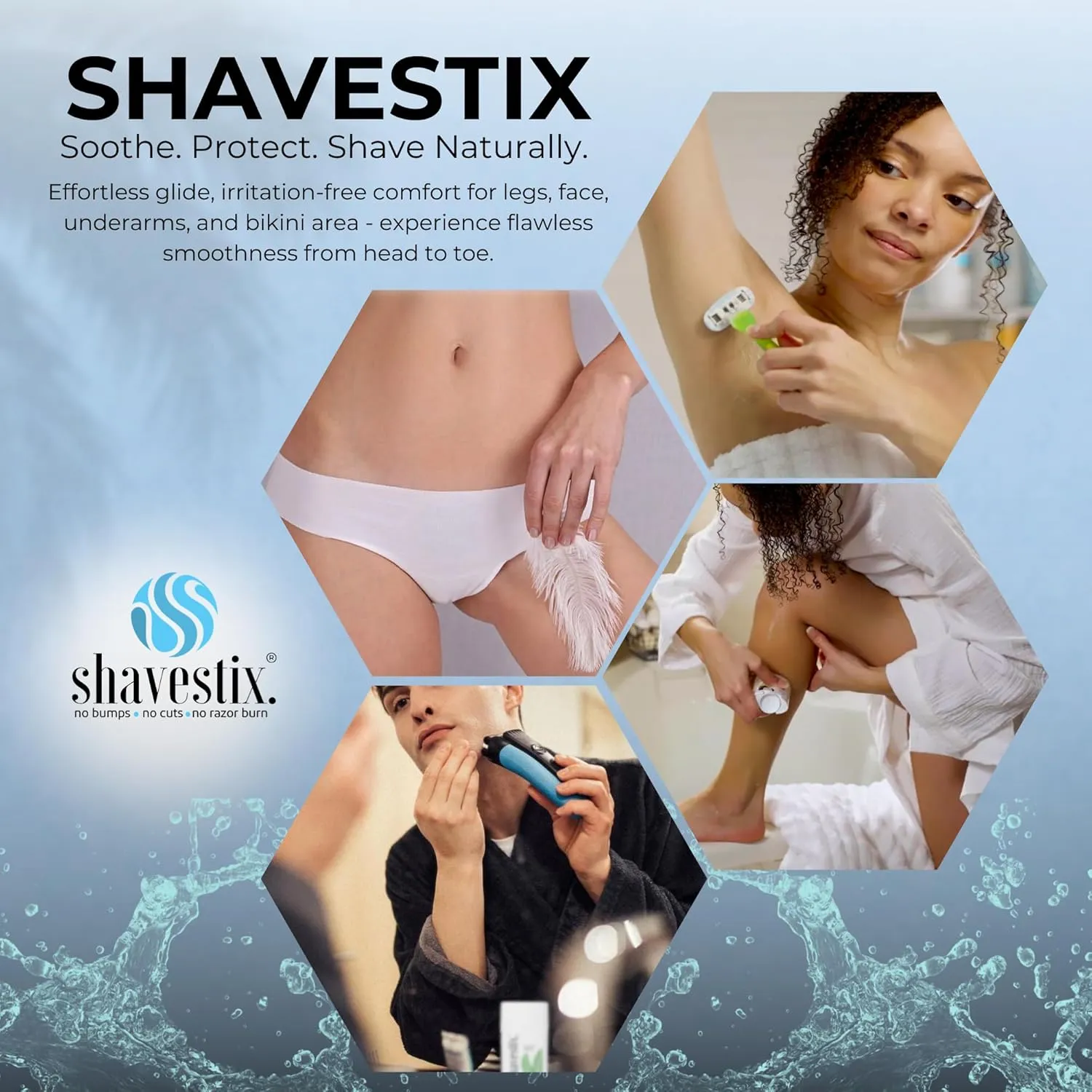 Shavestix Shaving Cream Stick 2.75 Oz - Travel Size Toiletries for Women | Coconut Milk Based Razors, Shavers Friendly Hair Removal Cream Shave Bar | Sub Shaving Gel, Soap, Foam