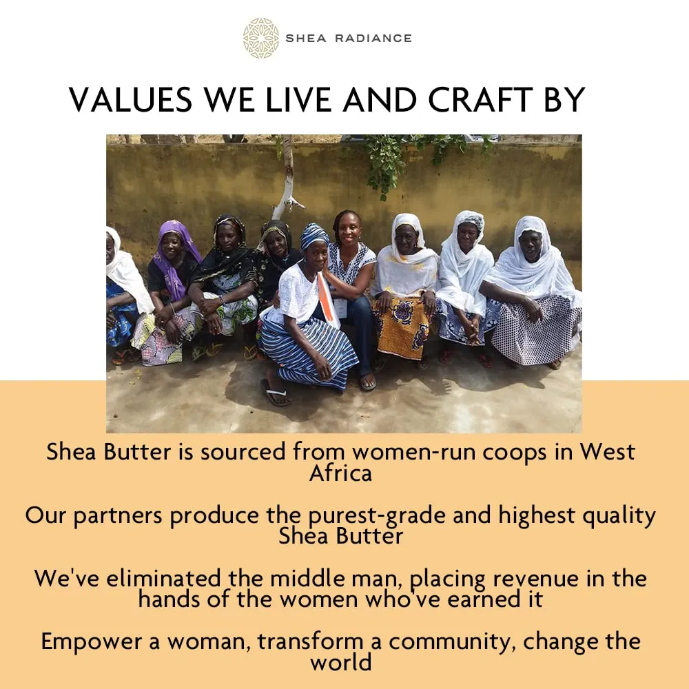 Shea Radiance P.U.R.E Raw Shea Butter | 100% Natural & Unrefined Body Butter | Soothes, Softens, & Increases Collagen | Long Lasting Moisture | Moisturizer for Sensitive Skin | Apricot Oil (9 oz)