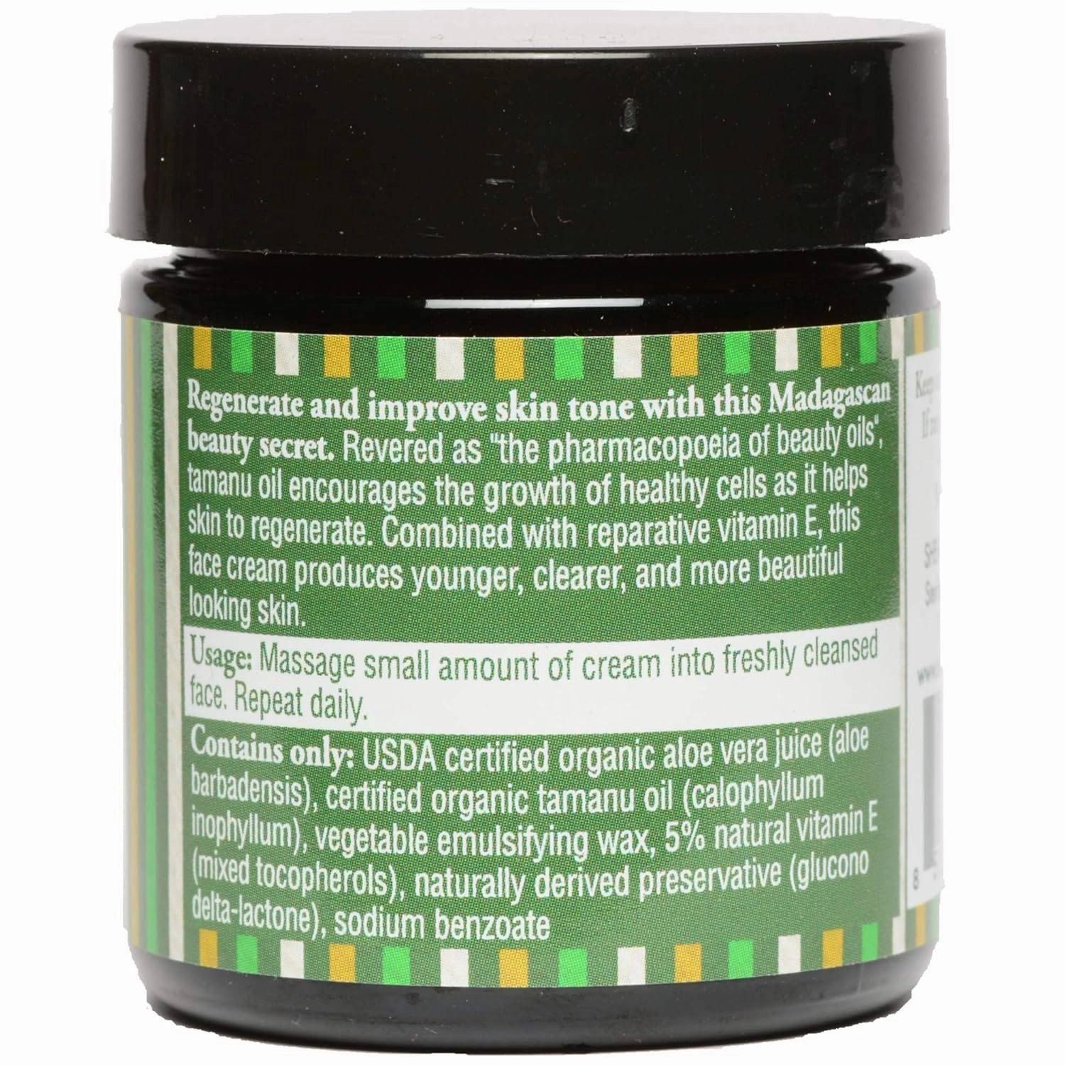 Shea Terra Organics Tamanu E-Repair Face Crème | Daily Moisturizer Spa Treatment | All Skin Types – 2 oz