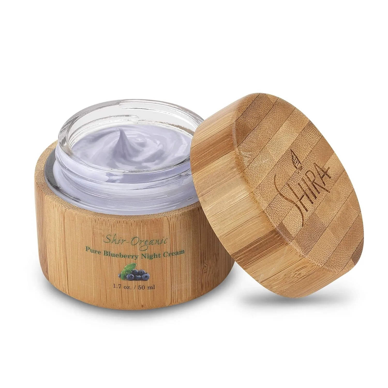 Shir Organic Blueberry Night Cream for Nourished, Wrinkle-Free, Radiant Skin. Moisturizer Face Cream with Anti-Aging Formula keeps Skin Hydrated, Pure Facial Skin Care Product (50ml)
