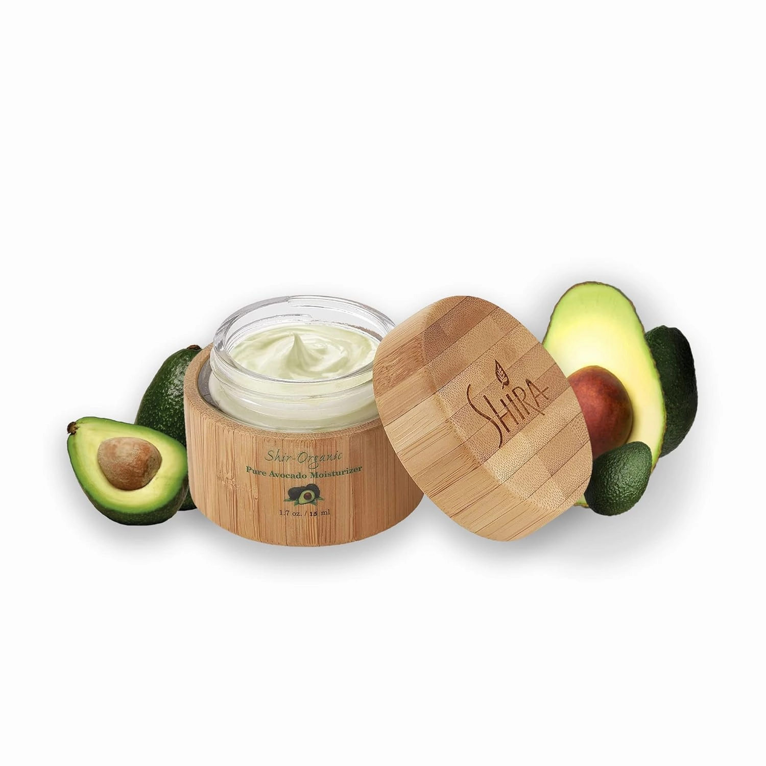 Shir Organic Avocado Moisturizer for dry Mature Skin, 24-Hour Hydrating Face Cream Infused with Vitamins A, B, D, and E for Nourished Skin, Face Moisturizer Cream (15ml)