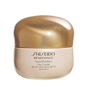 Shiseido Benefiance NutriPerfect Day Cream - 50 mL - Broad-Spectrum SPF 18 Moisturizer for Mature Skin - Reduces Look of Wrinkles, Age Spots & Uneven Skin Tone