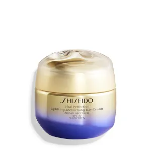 Shiseido Vital Perfection Uplifting and Firming Day Cream SPF 30 - Broad-Spectrum SPF 30 Anti-Aging Moisturizer - Visibly Lifts, Firms & Improves Appearance of Fine Lines & Wrinkles - 50 mL