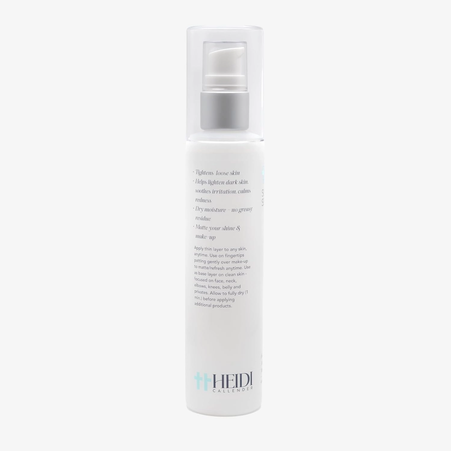 Silver Serum (4 oz), Heidi Skin by Heidi Callender. Patented. Non-greasy Full Body tighten and repair anti-aging moisturize with matte finish (men, women, teens - all skin types)