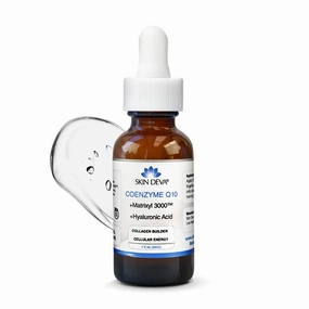 SKIN DEVA 1 fl oz COENZYME Q10 Anti Aging Serum Formula with Matrixyl 3000 and Hyaluronic Acid Serum Facial Serums, Anti Wrinkle Serum which Stimulates Collagen and Elastin Production