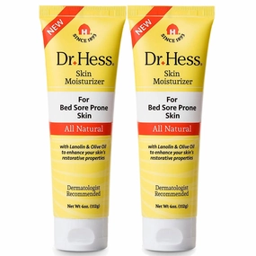 Skin Moisturizer for Bed Sore Prone & Dry Skin, All Natural with Lanolin, Olive Oil, Jojoba Oil & Beeswax, Paraben & Sulfate Free, Hydrating Body & Face Cream, 4 oz, 2 Pack