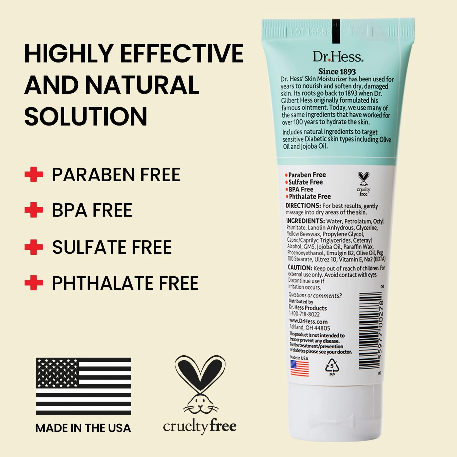 Skin Moisturizer For Diabetic Prone Skin, Diabetic Skin Relief Moisturizing Body Lotion with Lanolin, Beeswax, Jojoba Oil & Olive Oil, Skin Moisturizer for Dry, 4oz - 3 Pack